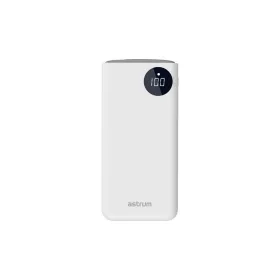   Astrum PB610 10000mAh fehér gyorstöltő PD power bank 18W, 1X QC 3.0 USB-A, 1XUSB-C, li-polymer cellákkal, LCD