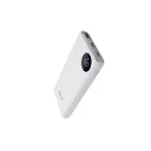 Astrum PB610 10000mAh fehér gyorstöltő PD power bank 18W, 1X QC 3.0 USB-A, 1XUSB-C, li-polymer cellákkal, LCD