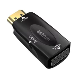 Astrum DA480 HDMI - VGA + 3.5mm Jack adapter fekete