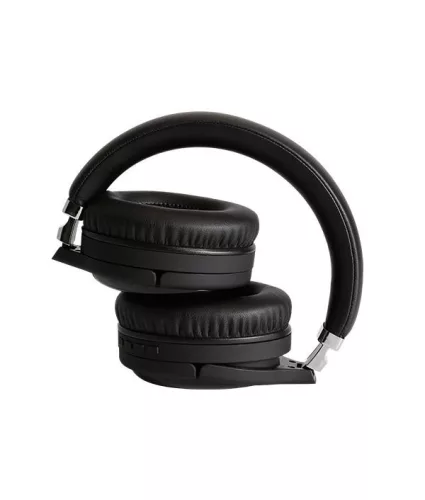 Astrum HT380 sztereó fekete bluetooth 5.0 ANC aktív zajszűrős fejhallgató beépített mikrofonnal, bőr fülpárnákkal