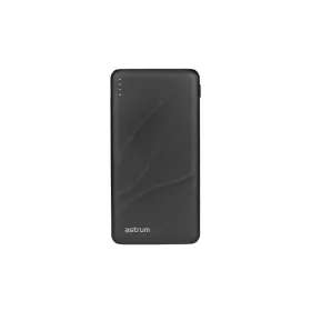   Astrum PB220 10000mAh 3D slim fekete gyorstöltő PD power bank 18W, 2X QC 3.0 USB-A, 1XUSB-C, li-polymer cellákkal, LED indikátorral
