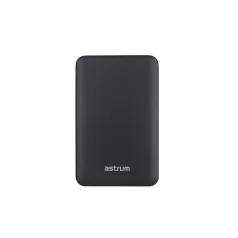   Astrum PB440 10000mAh fekete fémházas gyorstöltő PD power bank 22,5W, 2X QC 3.0 USB-A, 1XUSB-C, li-polymer cellákkal, LED indikátorral