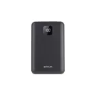 Astrum PB450 10000mAh fekete fémházas gyorstöltő PD power bank 22,5W, 1X QC 3.0 USB-A, USB-C, li-polymer cellákkal, LCD