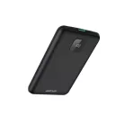 Astrum PB450 10000mAh fekete fémházas gyorstöltő PD power bank 22,5W, 1X QC 3.0 USB-A, USB-C, li-polymer cellákkal, LCD