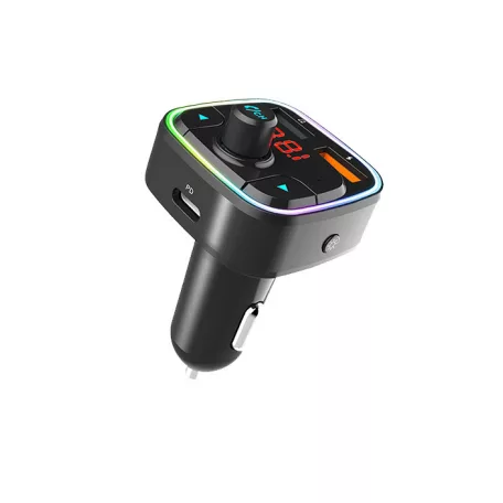 Astrum FM410 autós bluetooth kihangosító + FM Transmitter, LCD kijelző, PD töltés, USB in, USB töltés, mikrofon, Siri funkcióval