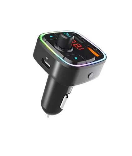 Astrum FM410 autós bluetooth kihangosító + FM Transmitter, LCD kijelző, PD töltés, USB in, USB töltés, mikrofon, Siri funkcióval