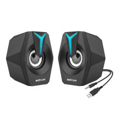   Astrum SU020 2.0 csatornás AUX bemenet/USB/microSD/FM multimédia hangszóró USB-s áramellátással, hangerőszabályozóval, 10W