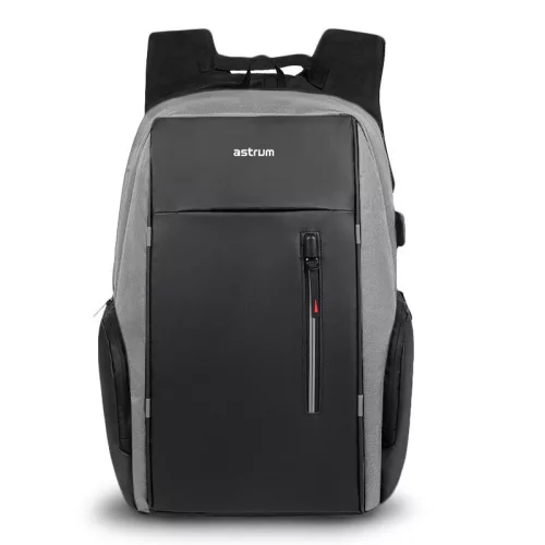 Astrum LB210 bélelt laptop hátizsák / táska 18"-ig beépített külső USB-porttal fekete
