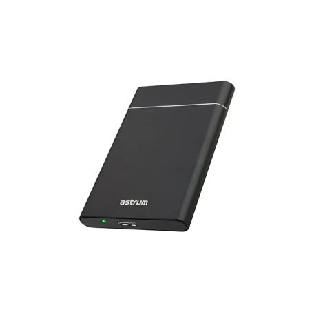 Astrum EN310 fekete 2.5" slim alumínium merevlemez (HDD/SSD) ház USB3.0 SATA-II/ SATA-III