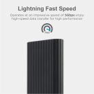 Astrum EN100 fekete slim alumínium merevlemez (M2 SSD) ház USB3.0 Type-C csatlakozóval