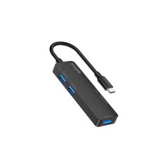   Astrum 1xUSB3.0, 2xUSB2.0, 1xSD, 1xTF HUB Type-C csatlakozóval fekete UH030