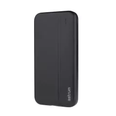   Astrum PB290 10000mAh fekete gyorstöltő ultravékony power bank 2X USB-A (2.1A), 1X Type-C, li-polymer cellákkal 12W