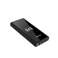   Astrum PB640 10000mAh fekete gyorstöltő PD 3.0, QC 4.0 power bank vezeték nélküli töltéssel, 2X USB-A (2.4A), 1X Type-C (22,5W), li-polymer cellákkal