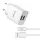 Astrum Pro Dual U24 hálózati töltő 2X USB, 10W, Type-C adatkábellel, fehér