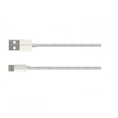 Astrum Verve UM30 USB - Micro USB bliszteres erősített adatkábel 2.0A, 1.0M fehér