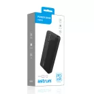Astrum PB650 20000mAh fekete gyorstöltő PD laptop power bank 2X QC 3.0 USB-A (18W), 1X Type-C (65W), li-polymer cellákkal