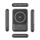 Astrum PB050 5000mAh fekete gyorstöltő power bank vezeték nélküli töltéssel, 2X Type-C (2.1A), li-polymer cellákkal