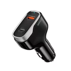   Astrum PRO GO PD85 autós szivar gyorstöltő 1X USB (18W), 1X Type-C (65W) csatlakozóval fekete