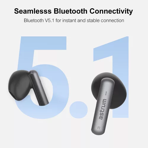 Astrum ET340 BT V5.1 sztereo TWS headset zajszűrős mikrofonnal, USB-C töltőtokkal, fehér