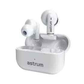   Astrum ET310 BT V5.3 sztereo TWS headset dual mikrofonnal, USB-C töltőtokkal, fehér