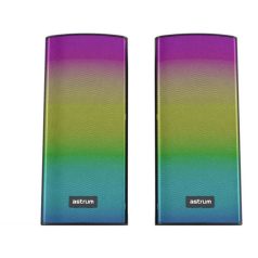   Astrum SU030 2.0 csatornás AUX bemenet/USB/microSD RGB hangszóró USB-s áramellátással, hangerőszabályozóval, 6W