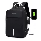Astrum LB220 bélelt laptop hátizsák / táska 15"-ig vízhatlan Oxford PU beépített külső USB-porttal fekete
