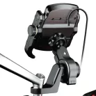 Astrum SH320 univerzális telefontartó biciklire/motorkerékpárra vezeték nélküli töltéssel 60 - 90 mm fekete