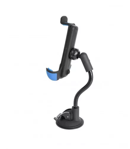 Astrum SH520 gumibevonatos autós tartó 3,5" - 6,3" 130MM karral 360 fokban forgatható fekete/kék