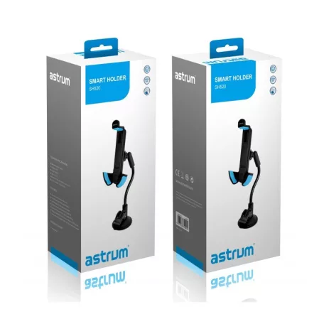 Astrum SH520 gumibevonatos autós tartó 3,5" - 6,3" 130MM karral 360 fokban forgatható fekete/kék
