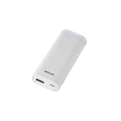   Astrum PB540 fehér Power Bank 5200MAH 1A, beépített nagyteljesítményű zseblámpával 5W