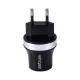 Astrum CH220 fekete - ezüst hálózati töltő 2.1A 2xUSB micro USB adatkábellel A92522-S 10W
