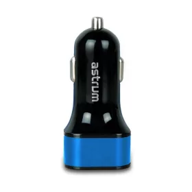   Astrum CC210 v2 kék autós töltő 2.4A 2USB, 2X Smart IC 12W