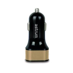   Astrum CC210 v2 gold car charger 2.4A 2xUSB with microUSB data cable