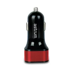   Astrum CC210 v2 piros autós töltő 2.4A 2USB, 2X Smart IC 12W