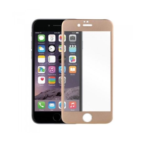 Astrum PG370 Apple iPhone 6 Plus / 6S Plus fémkeretes üvegfólia arany 9H 0.33MM (csak a sík felületet védi)