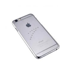  Astrum MC150 keretes átlátszó, középen Swarovski köves Apple iPhone 6/6S tok ezüst