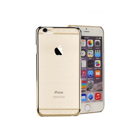 Astrum MC130 keretes átlátszó, alul felül Swarovski köves Apple iPhone 6/6S tok arany