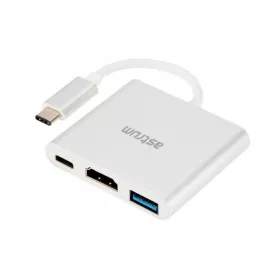   Astrum DA620 USB-C 3.1 - HDMI + USB-C + USB 3in1 adapter fehér