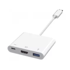   Astrum DA620 USB-C 3.1 - HDMI + USB-C + USB 3in1 adapter fehér