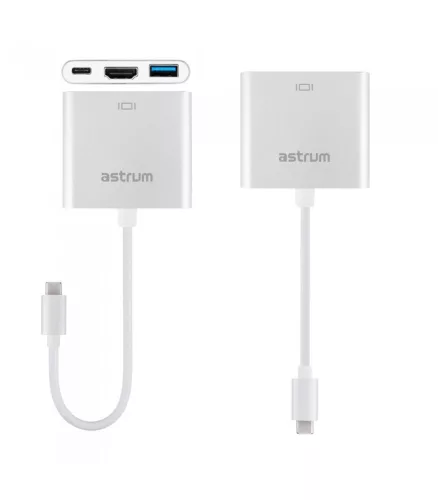 Astrum DA620 USB-C 3.1 - HDMI + USB-C + USB 3in1 adapter fehér