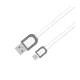 Astrum UD360 1M USB - micro USB bliszteres slim adatkábel fehér