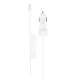 Astrum CC240 micro USB autós szivar töltő 1,5M spirál kábellel + USB csatlakozóval 2,4A fehér 12W