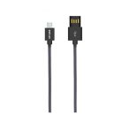Astrum UD310 1M kétoldalas USB - microUSB strapabíró high speed adatkábel fekete A53031-T