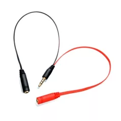   Astrum AUX 1X3,5MM apa - 2X3,5MM anya jack elosztó kábel 0,2M AS004