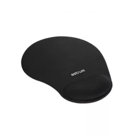 Astrum MP210 fekete egérpad szilikonos csuklótámasszal
