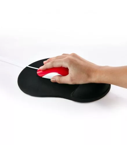 Astrum MP210 fekete egérpad szilikonos csuklótámasszal