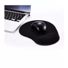 Astrum MP210 fekete egérpad szilikonos csuklótámasszal