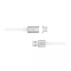   Astrum UM350 1M 2in1 mágneses USB - micro USB &  Lightning (8Pin) adatkábel szürke A35535-Q