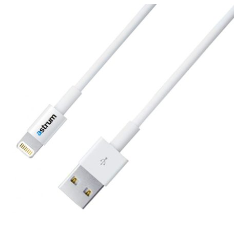 Astrum AC820 Apple iPhone 2M USB - Lightning (8Pin) adatkábel fehér, MFI engedéllyel A35520-Q