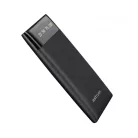 Astrum PB540 fekete Power Bank 6000MAH LED kijelzővel, 2A input, 2,1A/1A outputm Li-Polymer akkucellákkal új verzió 10W